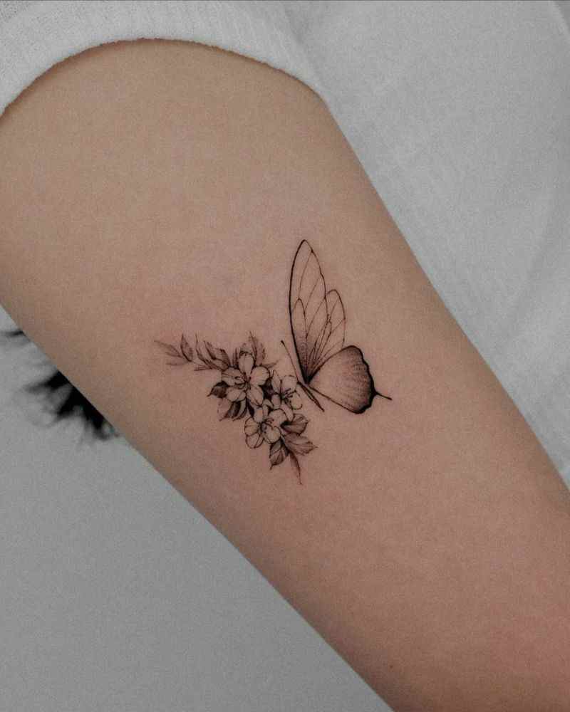 butterfly-with-flower-tattoo