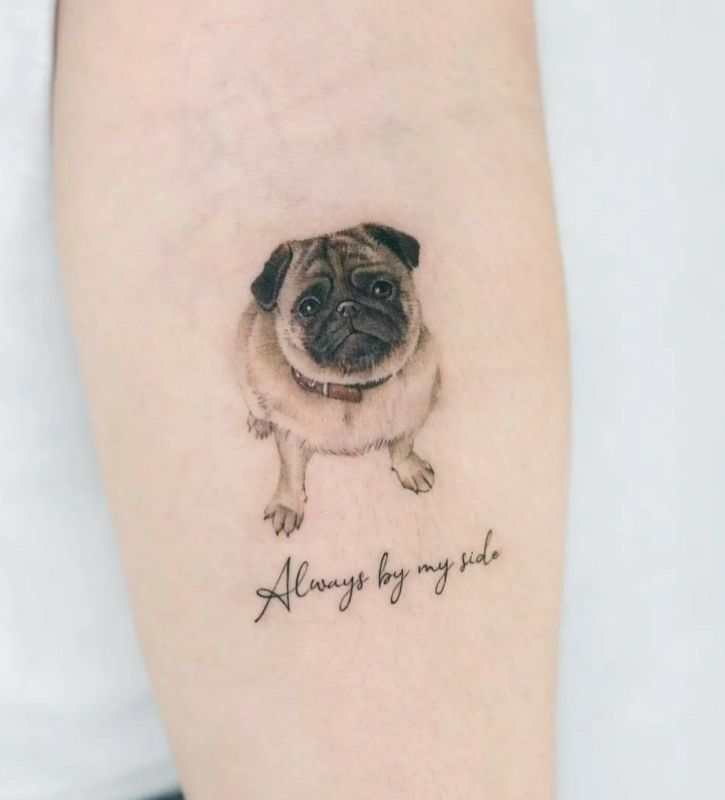 dog-portrait-with-quote-small-pet-tattoo-design-ideas