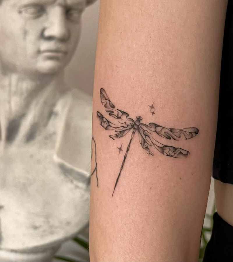 dragonfly-tattoo-with-patterned-wings