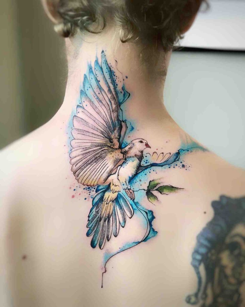 colorful-dove-tattoo-idea