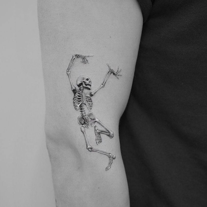 dancing skeleton tattoo ideas