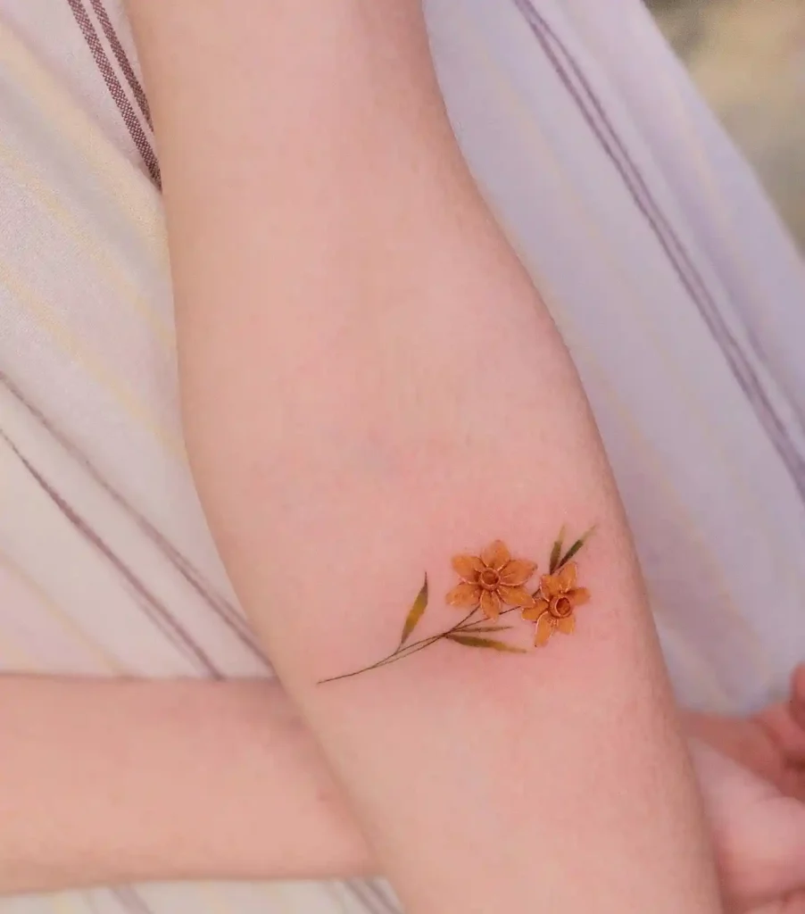december birth flower tattoo