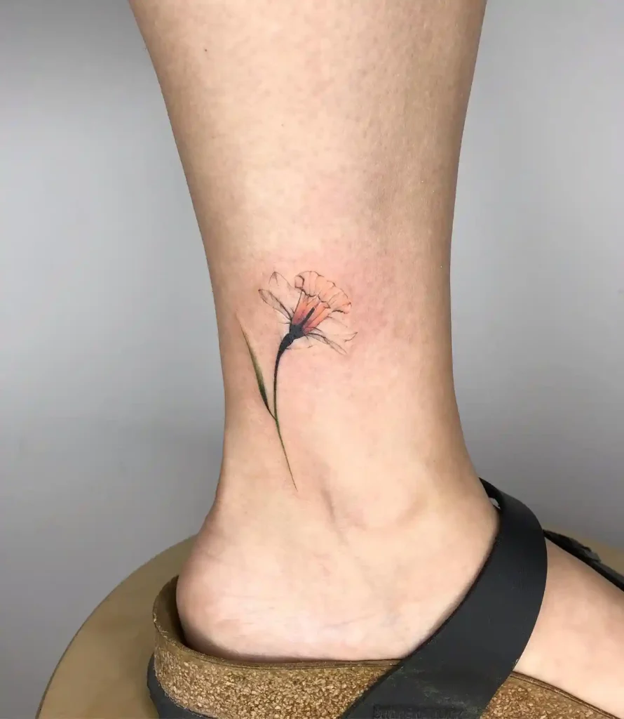 december birth flower tattoo