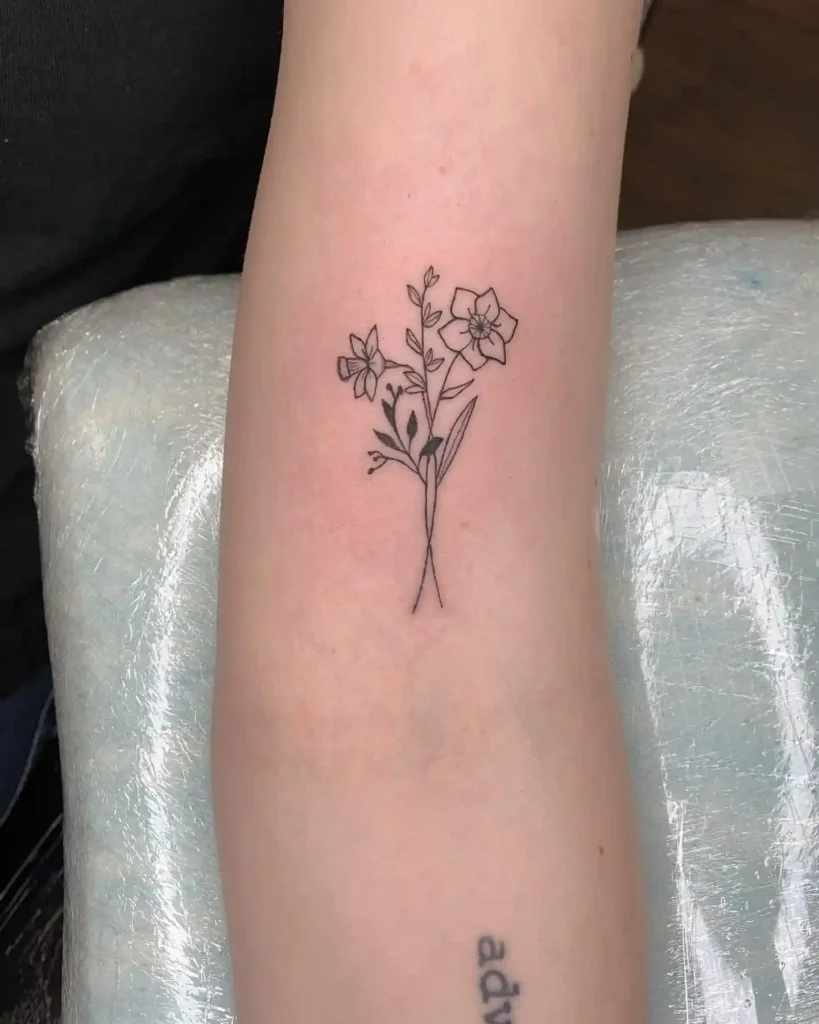 december birth flower tattoo