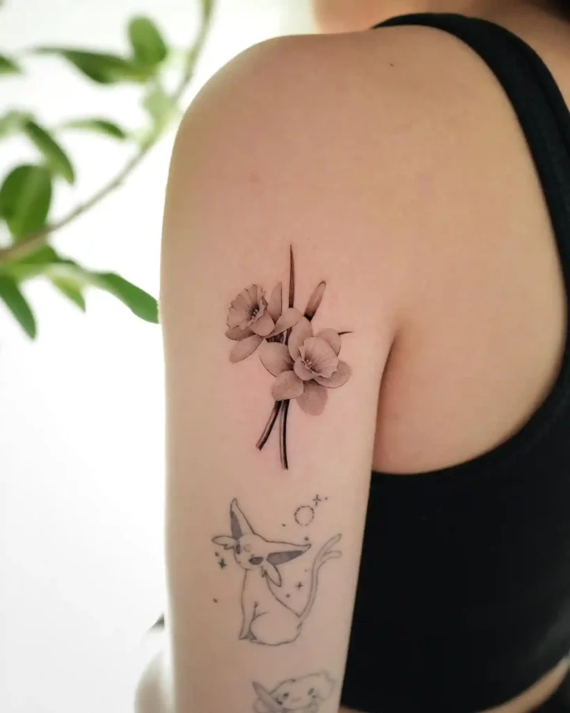 december birth flower tattoo
