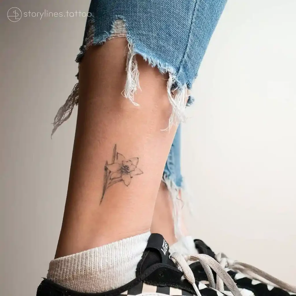 december birth flower tattoo