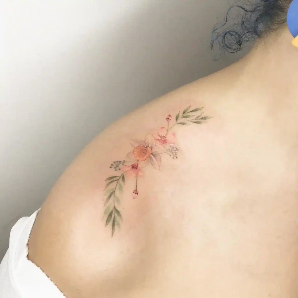 december birth flower tattoo