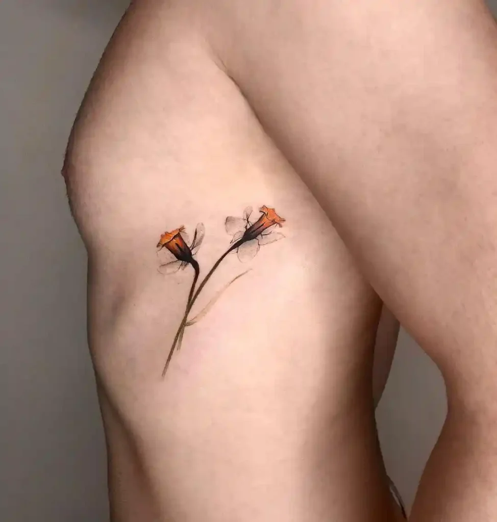 december birth flower tattoo