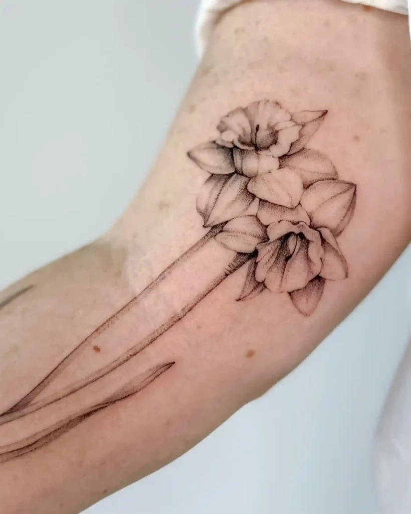 december birth flower tattoo