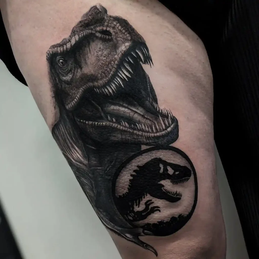 Hyper-Realistic Jurassic Rex Tattoo