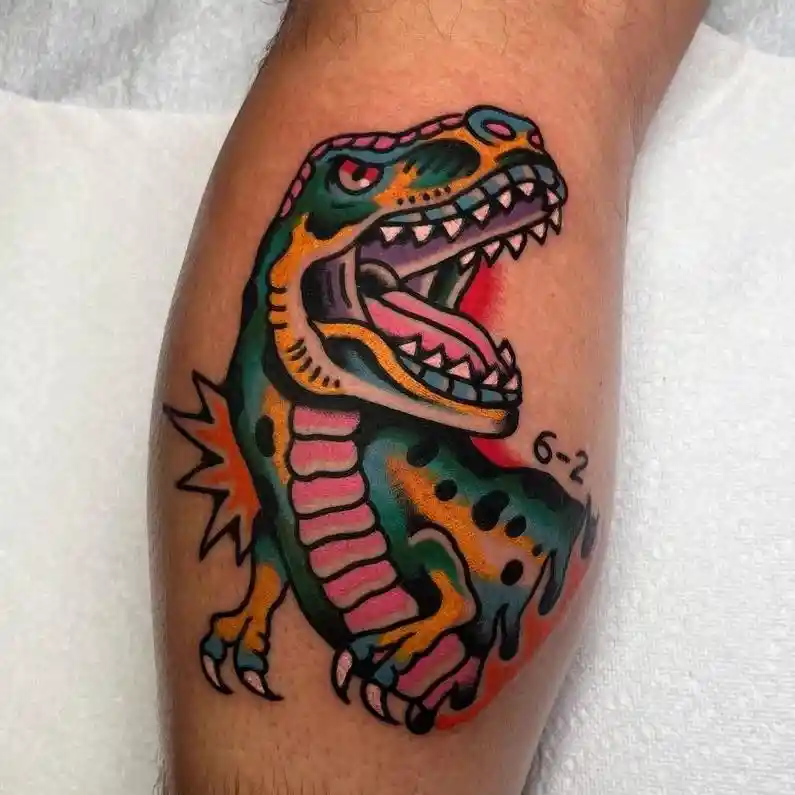 Traditional Neo-Dino Tattoo