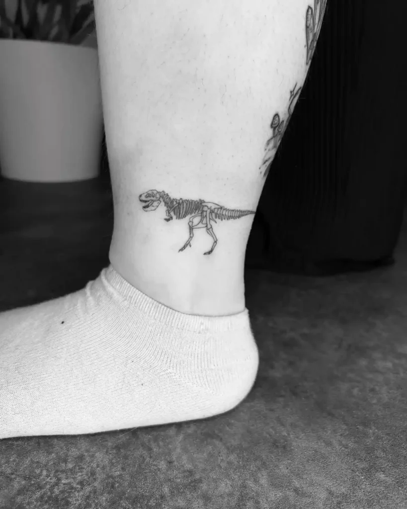 Mini Dinosaur Skeleton on Ankle