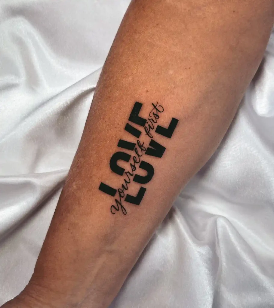 lettering tattoo ideas and placement
