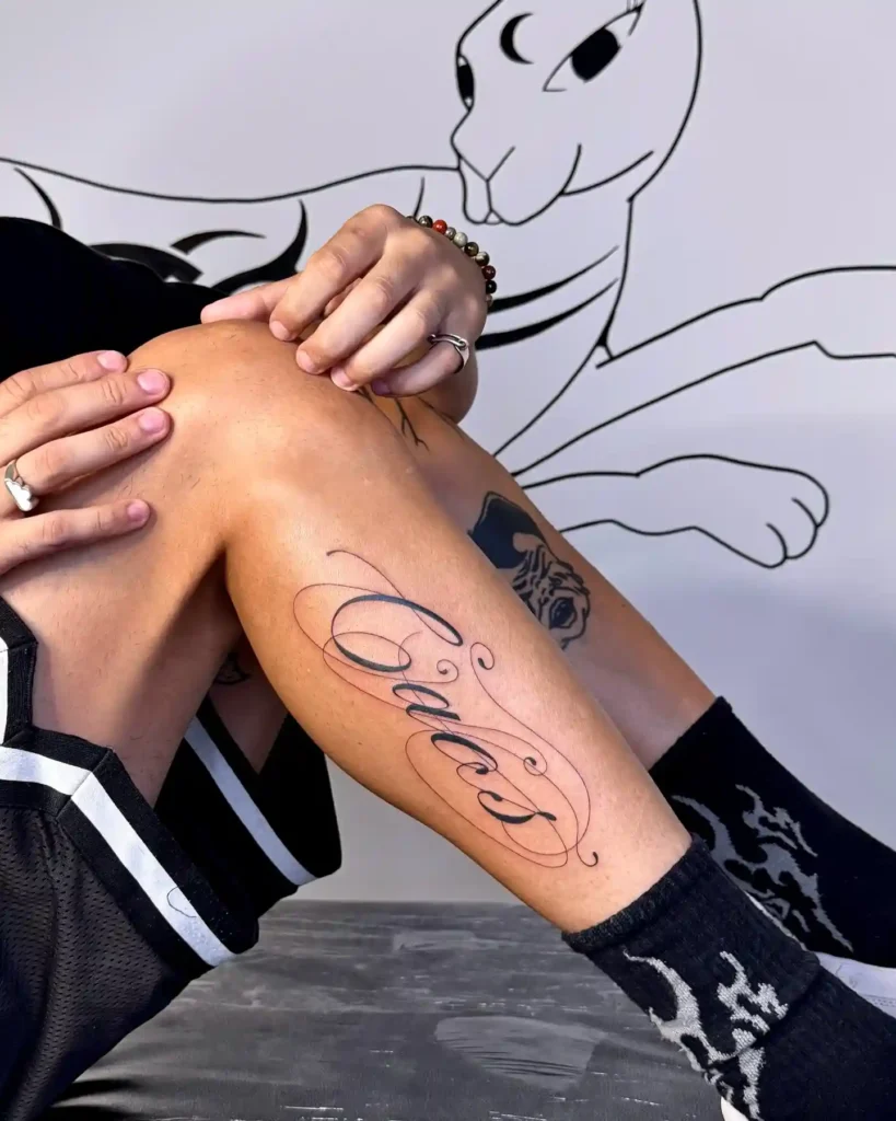 lettering tattoo ideas and placement