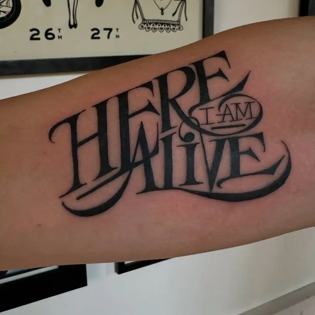 lettering tattoo ideas and placement