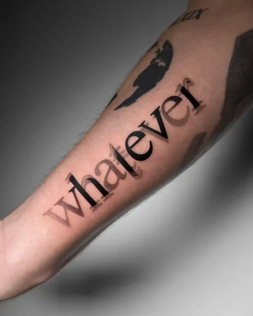 lettering tattoo ideas and placement