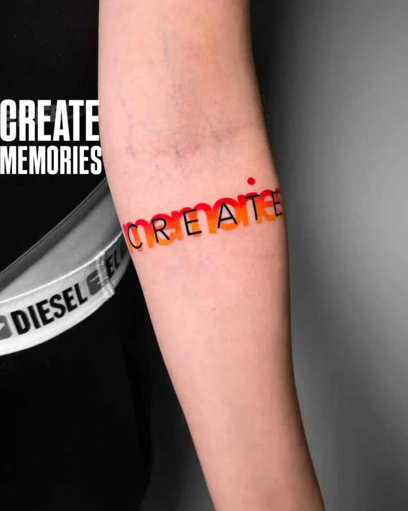 lettering tattoo ideas and placement