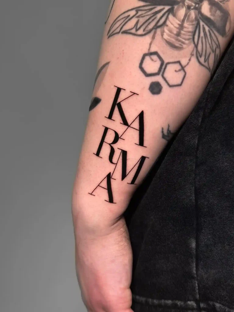 lettering tattoo ideas and placement