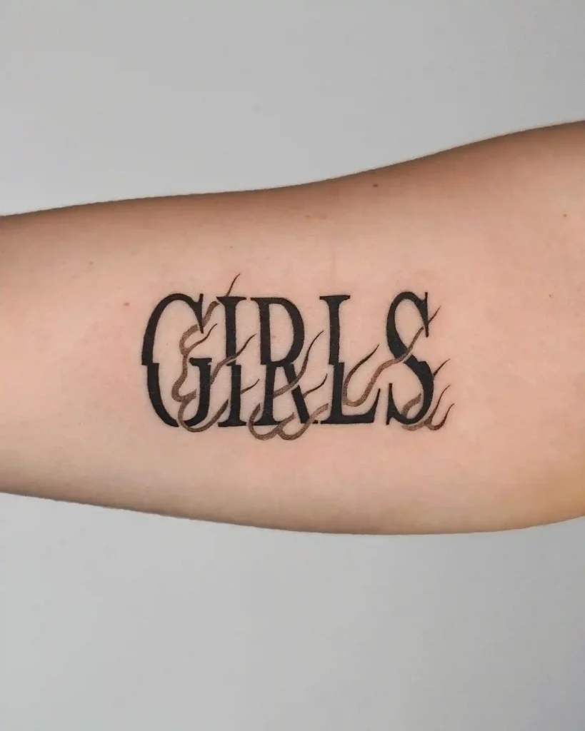 lettering tattoo ideas and placement