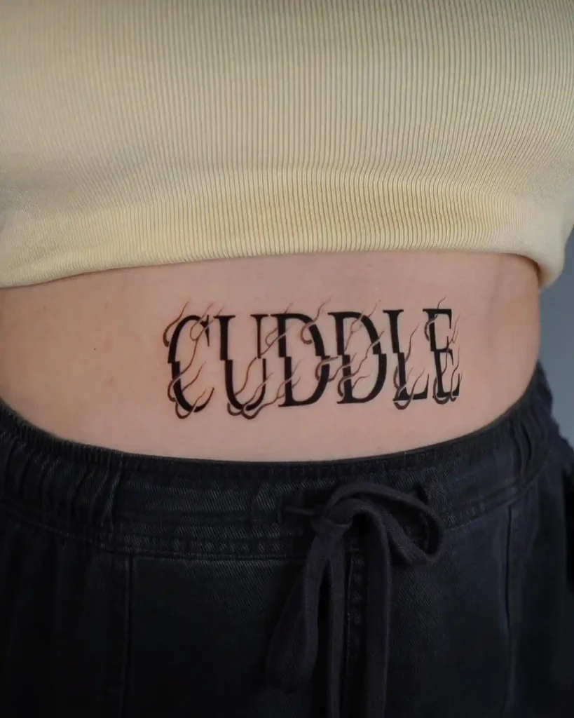 lettering tattoo ideas and placement