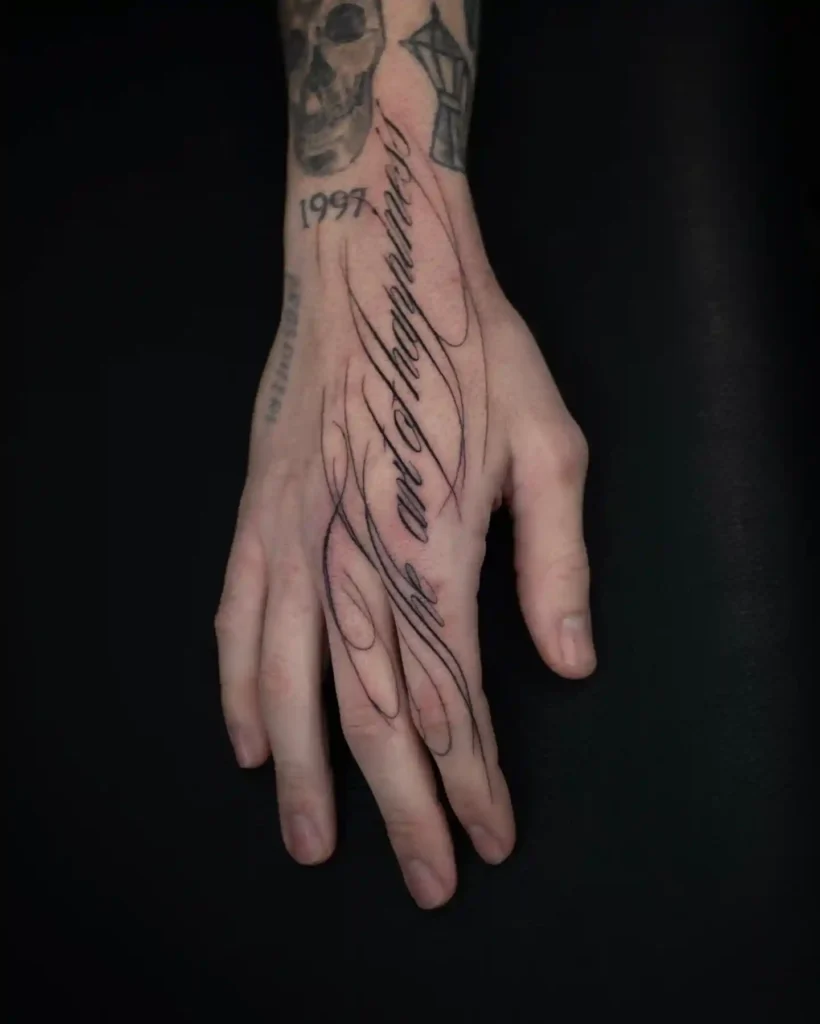 lettering tattoo ideas and placement