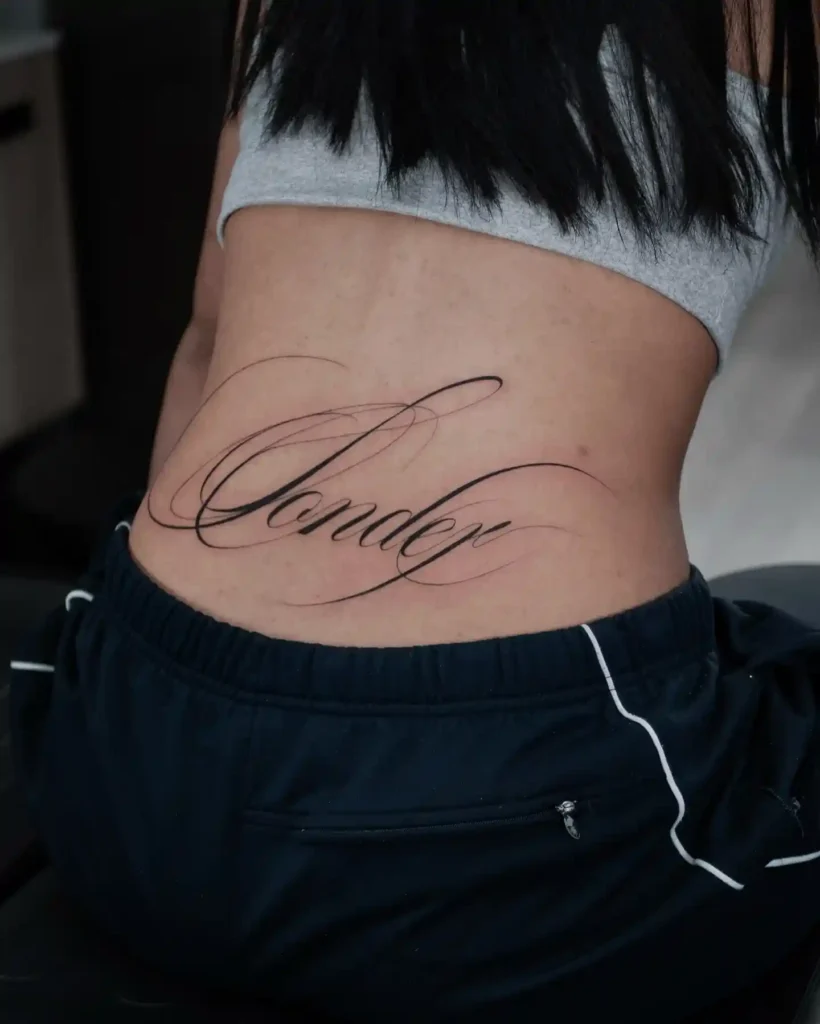 lettering tattoo ideas and placement
