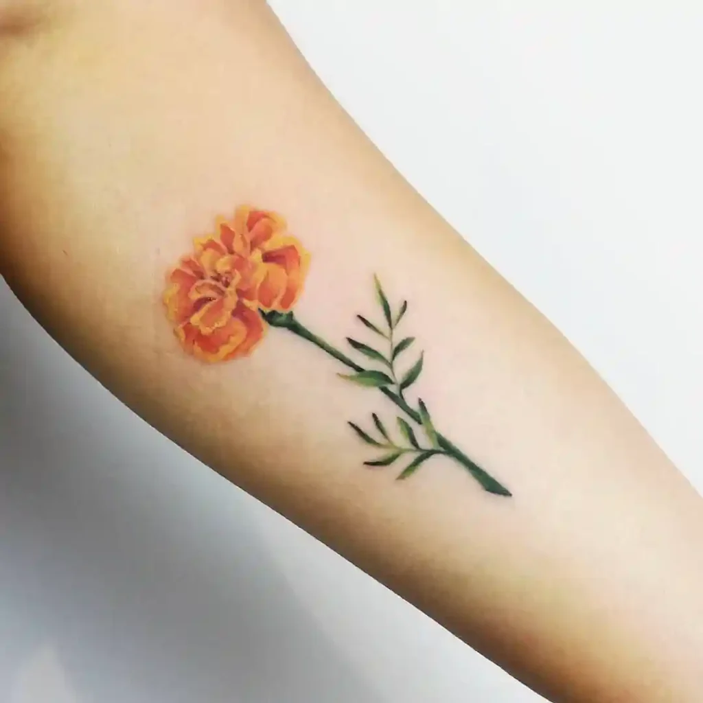 october birth flower tattoo
