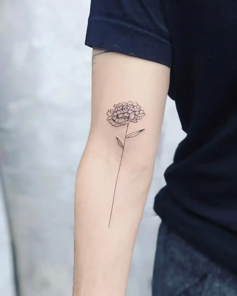 october birth flower tattoo