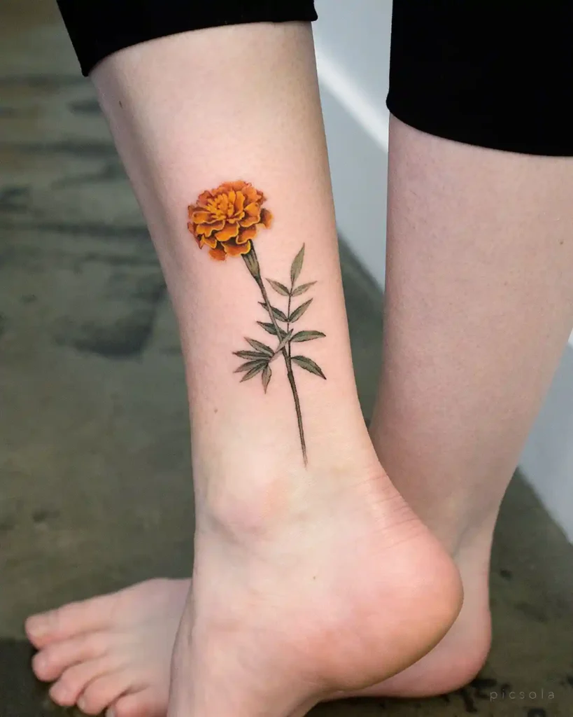 october birth flower tattoo