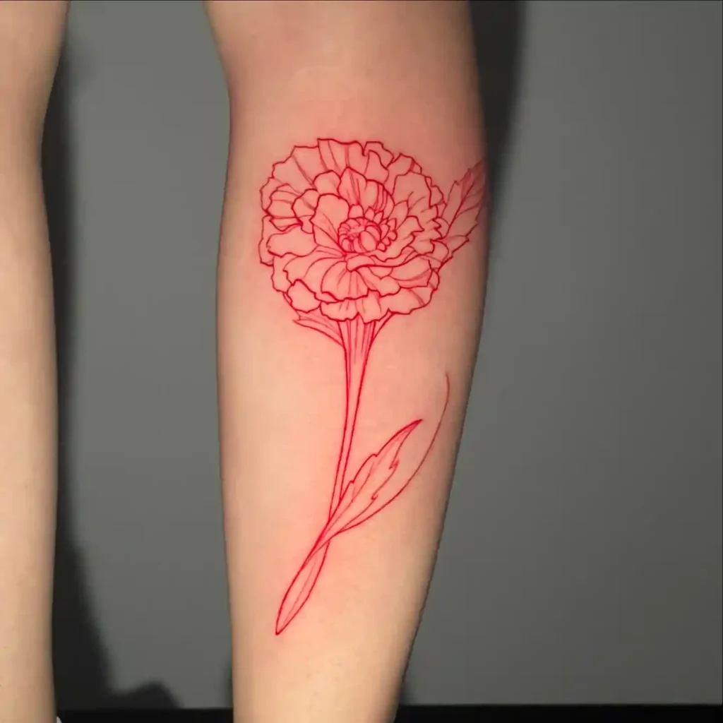 october birth flower tattoo