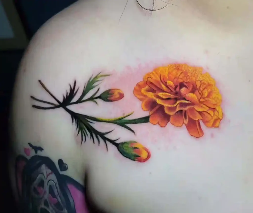 october birth flower tattoo