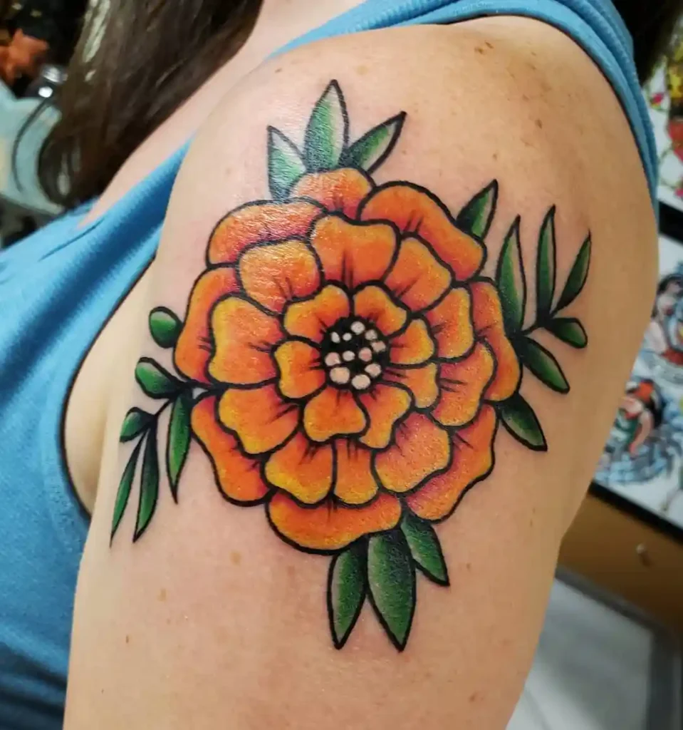 october birth flower tattoo