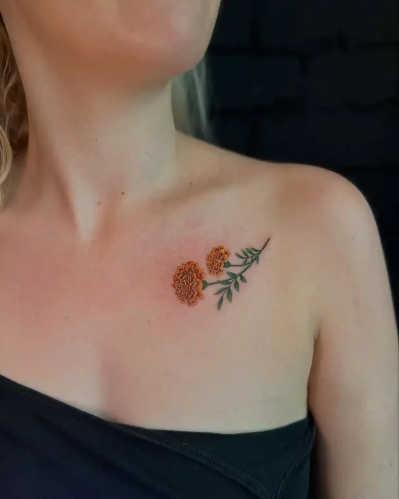 october birth flower tattoo