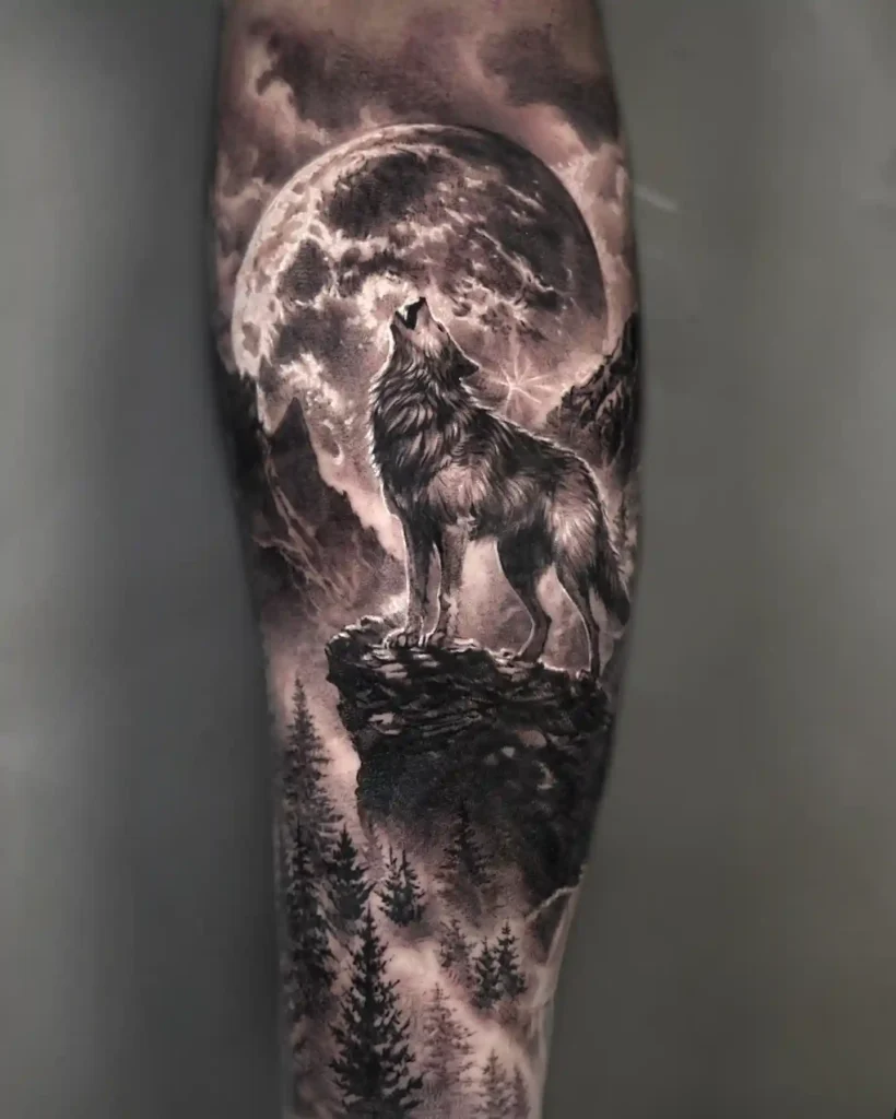 Wolf Tattoo Design