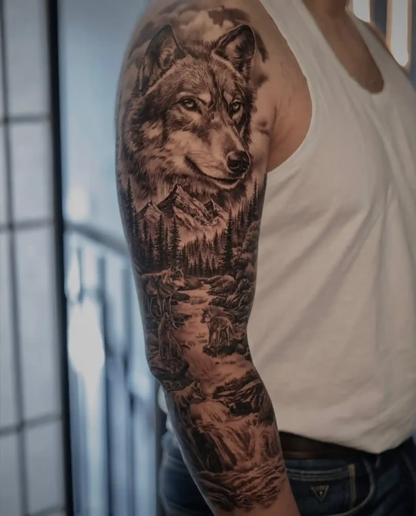 Wolf Tattoo Design