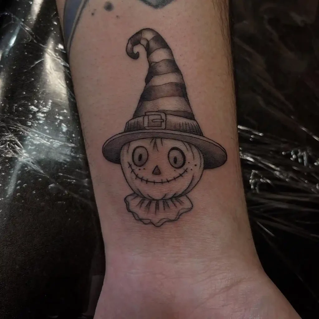 Scary Scarecrow Head Tattoo
