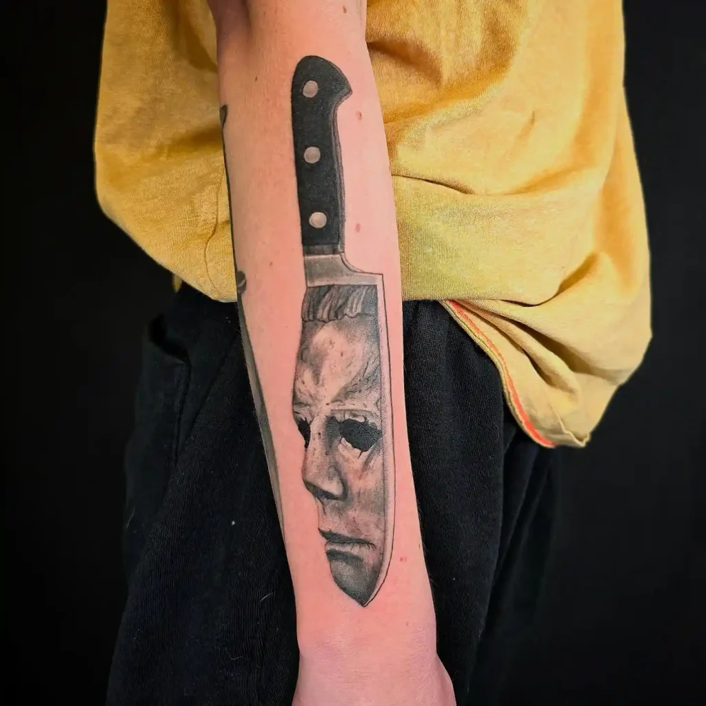 Michael Myers Knife Tattoo