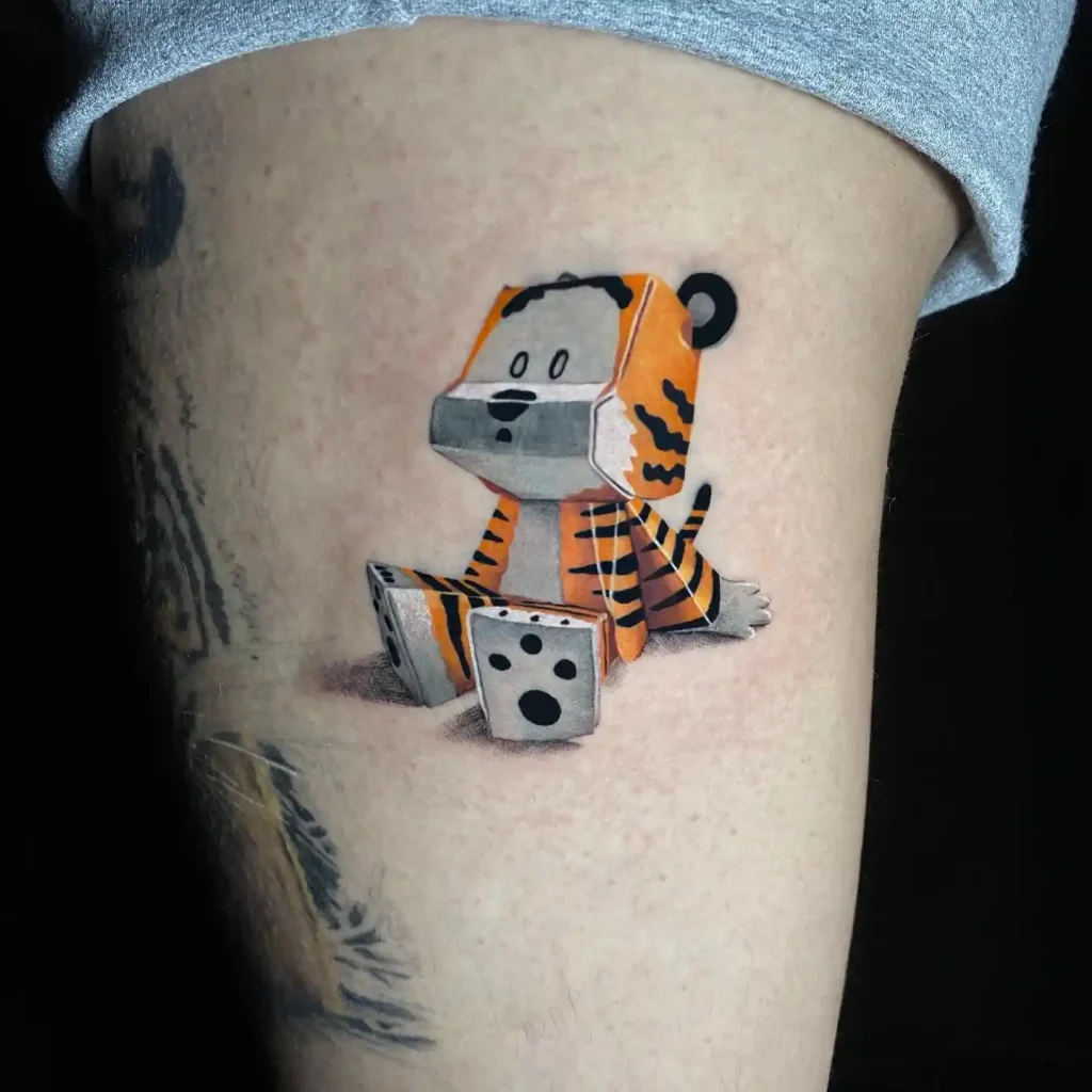 Origami Baby Tiger Tattoo
