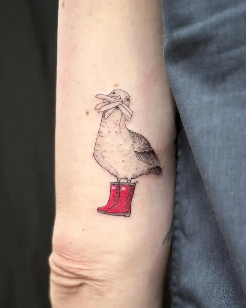 Seagull in a Red Boot