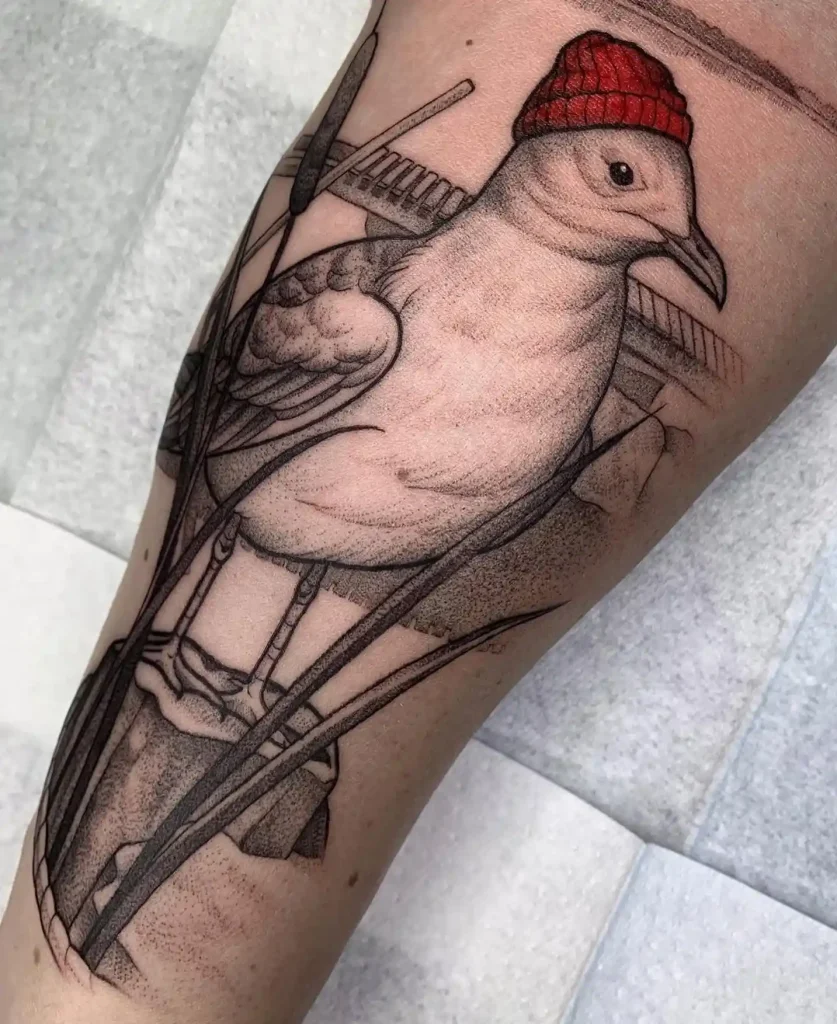 Seagull in a Red Beanie
