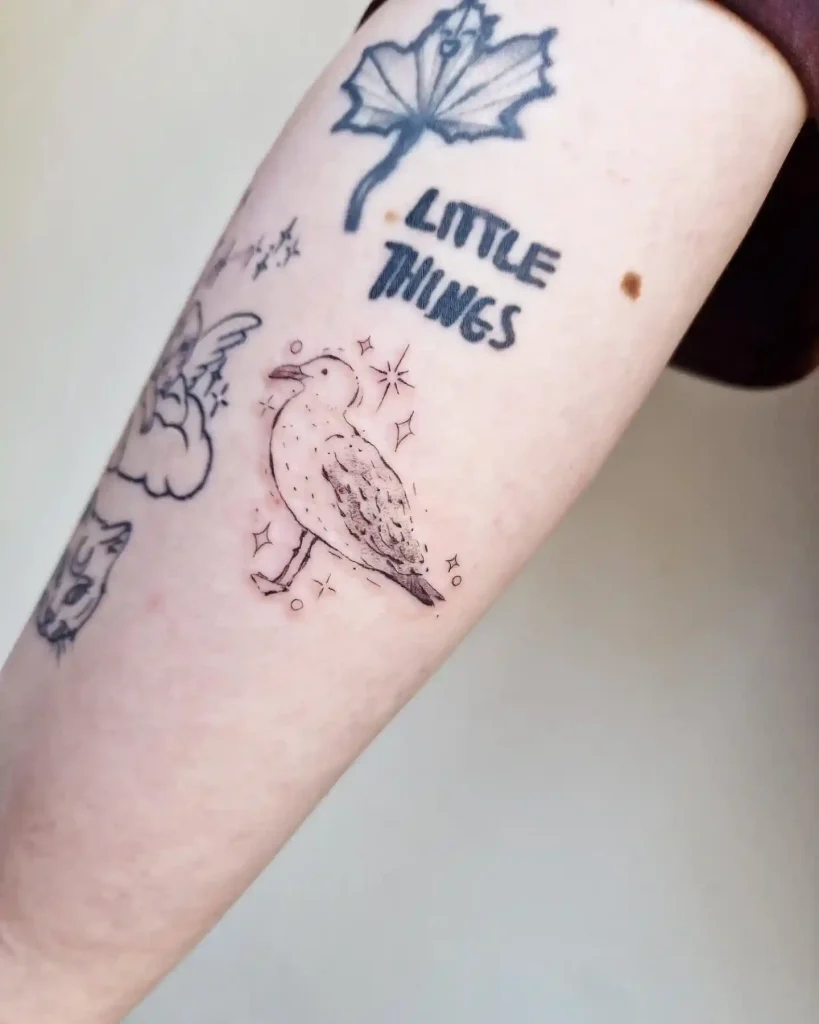 Sparkling Seagull Tattoo