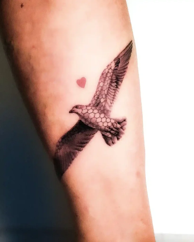 Honeycomb Seagull Tattoo