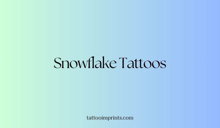 snowflake tattoo ideas