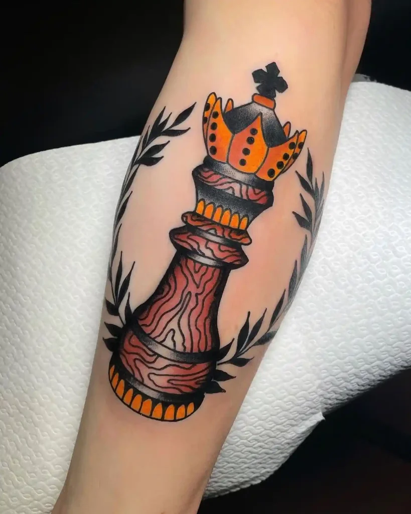 Traditional Style King Tattoo