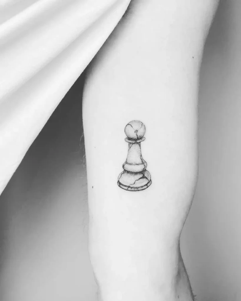 Cracked Pawn Tattoo