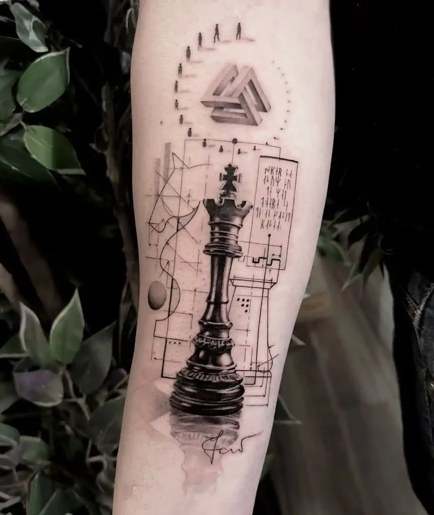 Geometric King Tattoo