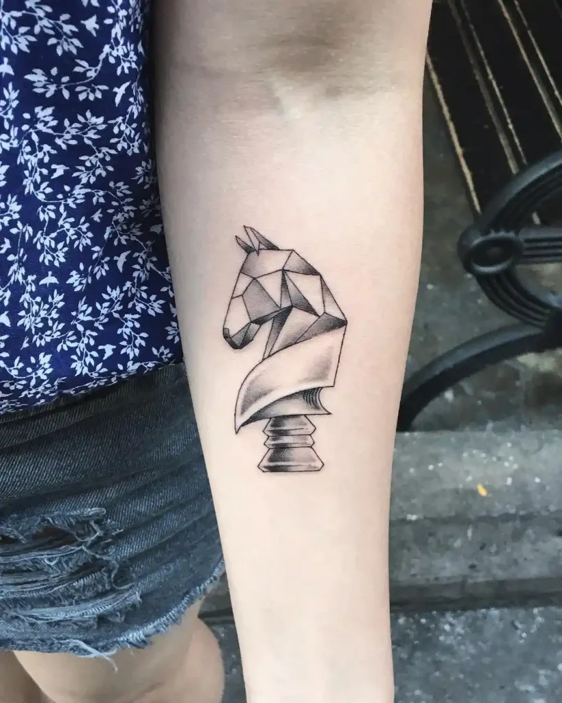 Geometric Knight Tattoo