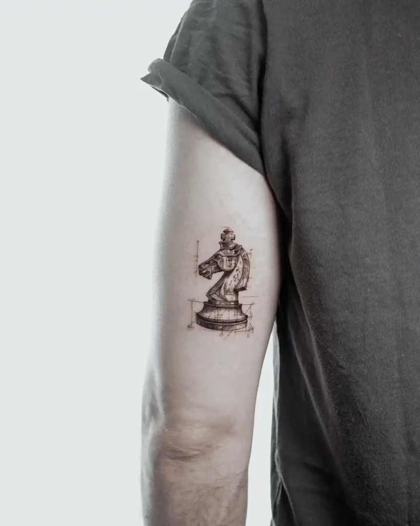 Architectural Sketch Knight Tattoo