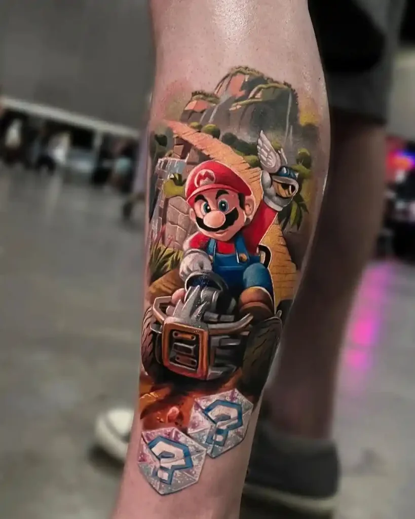Hyper-Realistic Mario Kart Scene on Calf