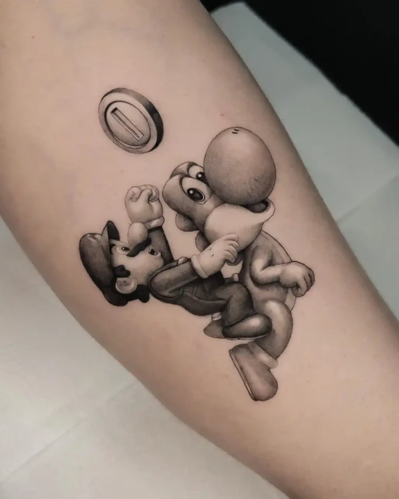 Realistic Luigi and Yoshi Team-Up